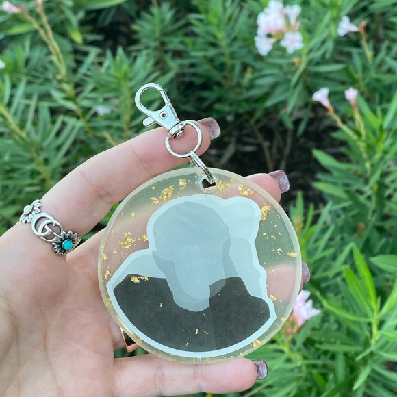 Mac Miller Black & White Circles Album Artwork Cartoon Keychain Bag Charm - Picture 9 of 9